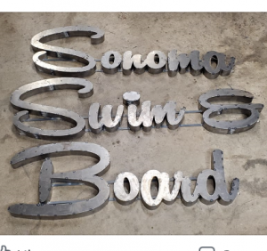  Sonora swim board sign