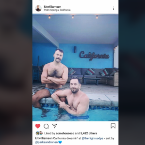 California vacation rental sign with hollywood guests