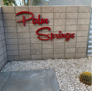 Palm Springs metal sign