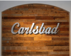 7 Carlsbad metal sign