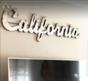 Desert Rose Boutique California metal sign