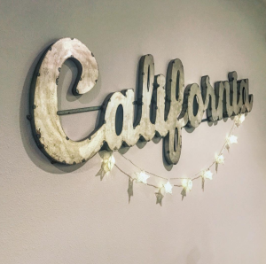 California metal sign