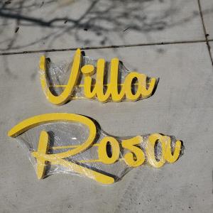 VintageSignDesign custom Villa Rose