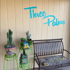 Vintage Sign Design  Three Palms