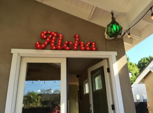 aloha metal sign