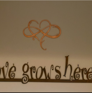 copper infinty heart